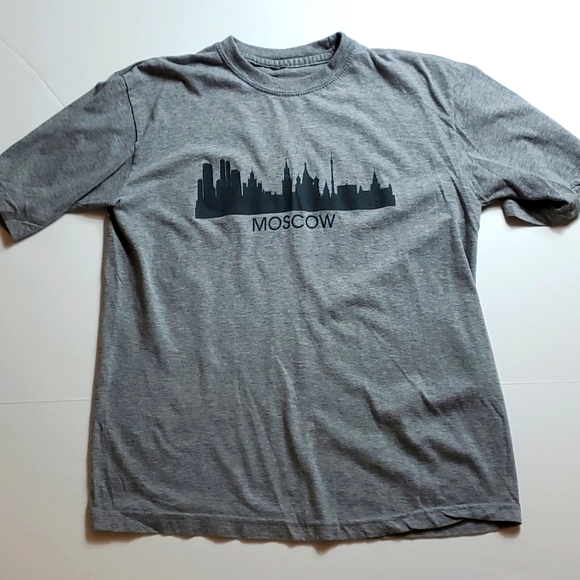 Gray Moscow short sleeve graphic t-shirt - Picture 1 of 7